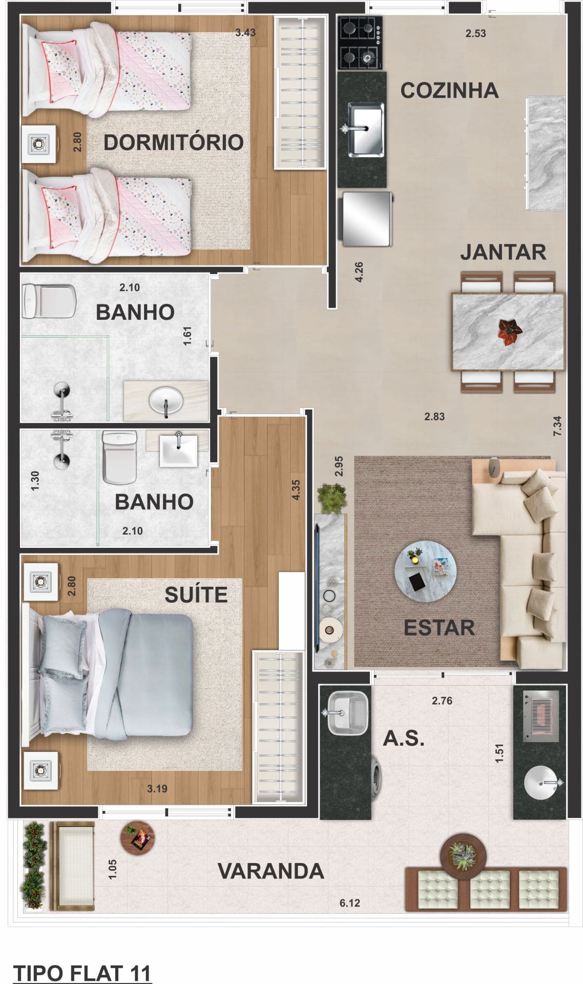 Foto Marimbá Flat 3